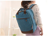 Casual Canvas Men Bag - Computer Backpack Student Leisure Shoulder Bags (Sky Blue)