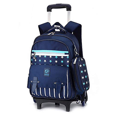 Boy Girl Wheeled Backpacks School Travel Backpack Rolling Backpack Primary Students 7-12 Years