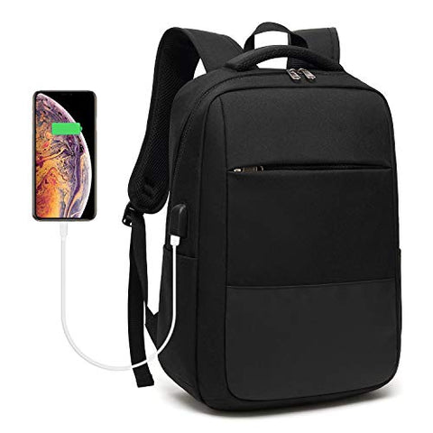 Laptop Backpack, Travel Computer Bag with USB Charging Port, Sunglass Bandage and Water