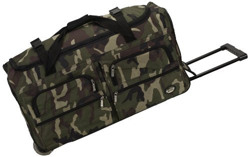 Rockland Luggage 30 Inch Rolling Duffle Bag, Camouflage, Medium