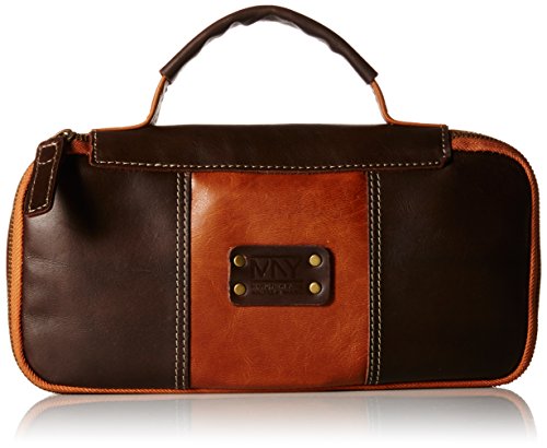 Marc New York Men'S Genuine Leather Express Travel Kit, Brown/Cognac, One Size