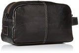 Timberland Men'S Rugged Wash Leather Travel Kit, Black