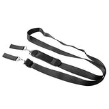 BQLZR 25MM Width Black Backpack Waist Belt Strap D Ring Buckle with Shoulder Pad for DIY Toolbox