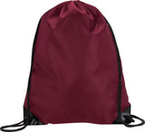 Zuzify Value Nylon Cinchsack Drawstring Backpack. Pi0182 Os Maroon