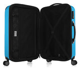 HAUPTSTADTKOFFER Luggages Sets Glossy Suitcase Sets Hardside Spinner Trolley Expandable (20', 24' & 28') TSA (Alex Cyanblue)