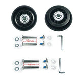 F-ber Luggage Suitcase Wheels Replacement Kit 75x24mm/2.95"x0.94" w/ABEC 608zz Inline Outdoor Skate Replacement Wheels, One Set of (2) Wheels (OD:75 W:24 ID:6 Axles:35&40mm)