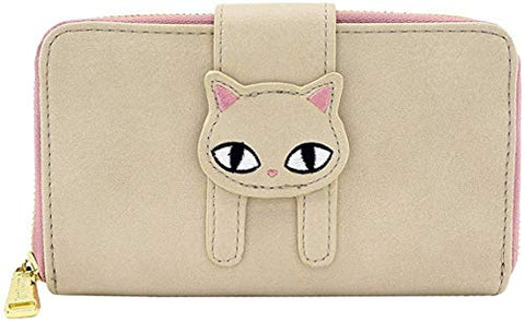 Loungefly Cat Face Wallet, Tan, One Size