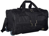 Rockland Rolling Duffel Bag, Black, 22-Inch