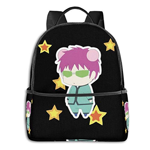 Saiki K Cute Illustration With Stars Student School Bag School Cycling Leisure Travel Camping Outdoor Backpack