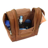 Piel Leather Hanging Travel Toiletry Kit, Saddle, One Size