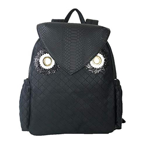 Betsey Johnson Women's Owl Backpack Black One Size