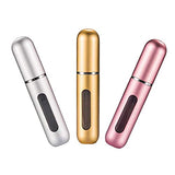 HINNASWA Portable Mini Refillable Perfume Empty Spray Bottle Atomizer Bottom Refill Pump Case for Traveling and Outgoing 3 Pcs Pack of 5ml