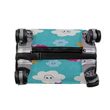 Suitcase Cover Suitcase Ice Cream Rainbow Cloud Emoji Emotion Luggage Cover Travel Case Bag Protector for Kid Girls Luggage Cover Travel Case Bag Protector for Kid Girls 26"-28"(ONLY COVER)
