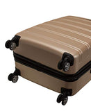 Rockland Melbourne 3 Pc Abs Luggage Set, Champagne
