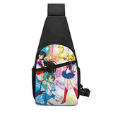 Sai-lor Mo-on Chest Bag Casual Sling Backpack Hiking Daypack Convertible Shoulder Pack