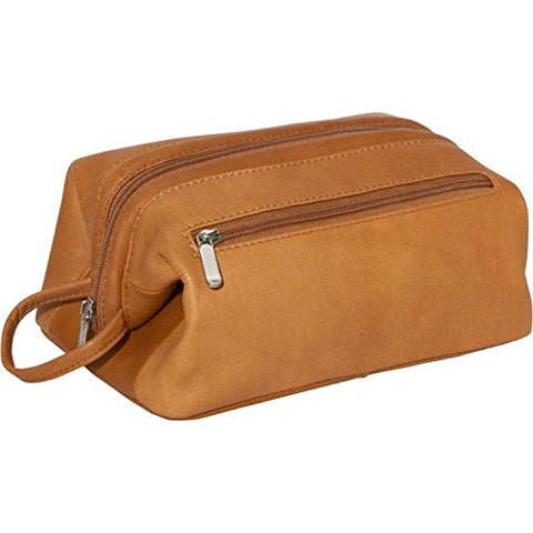 Royce Colombian Leather Toiletry Bag, Tan