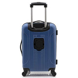 Travelers Club Madison Hardside Expandable Luggage with Cup/Phone Holder, Cobalt Blue, 2-Piece Set (20/28)
