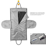 Amzbag Expandable Travel Duffel Bag XXL Capacity Weekender Bag With Leather Handle Suit Carry On