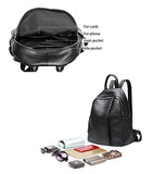 Saierlong Ladies Designer Womens Black First Layer Of Leather Daily Casual Backpack