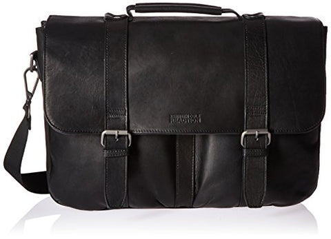 Kenneth Cole Reaction Flap-Shot Flapover Portfolio, Black