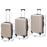 Luggage Set 20" 24" 28" 3 Piece Hardside Suitcase with Spinner Wheel TSA Lock Lightweight Carry On