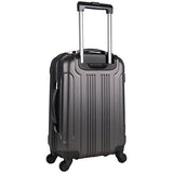 Kenneth Cole Reaction Out Of Bounds 20-Inch Carry-On Lightweight Durable Hardshell 4-Wheel Spinner Cabin Size Luggage, Charcoal