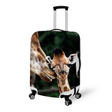 Hugs Idea 26/28/30 Inch Giraffe Print Suitcase Protector Elastic Travel Luggage Cover