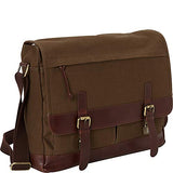 Mancini Leather Goods Messenger Bag for 15.6" Laptop (Olive - Brown Trim)