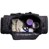 K-Cliffs Tactical Range Duffel Military Molle Gear Travel Sports Gym Bag Lockable Zippers with US Flag Patch 30 Inch Large Black