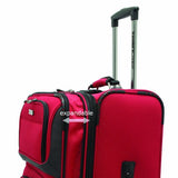 Traveler's Choice Conventional II Expandable Rugged Rollaboard Luggage, Red, Checked-Medium 25-Inch