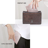 SAM & LORI Vaccine Card Protector Holder with Passport Holder Case, PU Leather Wallets Passport Cover and CDC Vaccine Card Slot Combo Rose gold