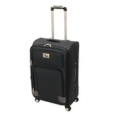 Chariot Genoa 3-Piece Lightweight Upright Spinner Luggage Set, Black Grey