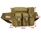 Tactical Waist Pack Pouch With Water Bottle Pocket Holder Waterproof Molle Hip Belt Bag (ACU camo)
