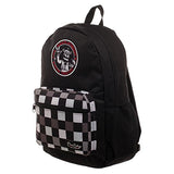 Fnaf Black With Checkered Print Backpack, Freddy Fazbear Camera Snapshot Logo, Black Five Nights At