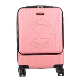 Nicole Lee Women'S Carry Hard Shell Travel Luggage, Laptop Compartment Rolling Wheels, Pink