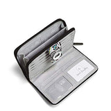 Vera Bradley Women's RFID Turnlock Wallet-Signature, Heritage Leaf, One Size
