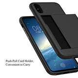 BeautyWill iPhone Xs Max Card Holder Case Wallet Slot Dual Layer Protective Cover Shock Absorption