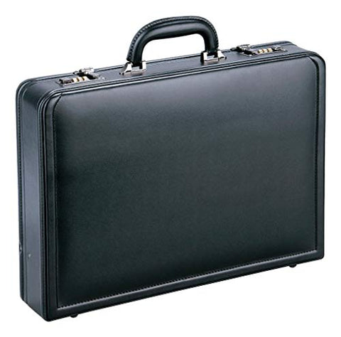 Mancini Leather Expandable 15.6" Laptop Attache Case - Black