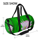 Beautiful Lotus And Cute BeeTravel Duffle Bag Sports Luggage with Backpack Tote Gym Bag for Man and Women