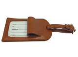 Avima Best Premium Leather Luggage Bag Tags 2 Pieces Set With Name Address Id Label - Ideal For