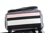 Tommy Hilfiger Women's Julia Dome Backpack Nylon Victory Stripe Black/Pink One Size