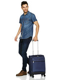 AmazonBasics Softside Spinner Luggage - 21-inch, Carry-on/Cabin Size, Navy Blue