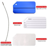 Aluminum Luggage Tags Holders, Bright Suitcase Tags & Luggage Baggage Identifier By