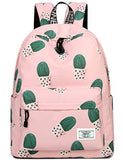 School Bookbags for Girls, Cute Cactus Backpack College Bags Women Daypack Travel Bag by Mygreen
