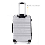 Travel Joy Expandable Luggage Carry on Suitcase TSA Lightweight Hardside Luggage Spinner Wheels Luggage 20 inches (Silver)