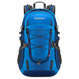 Gonex Updated 35L Hiking Backpack, Camping Outdoor Trekking Daypack, Waterproof and Backpack Cover Included (Blue)
