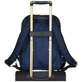 Kenneth Cole Reaction Women's Chevron Quilted Polyester Twill 15.6" Laptop Backpack, Navy One Size