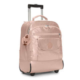 Kipling Sanaa Metallic Rolling Backpack Rose Gold Metallic