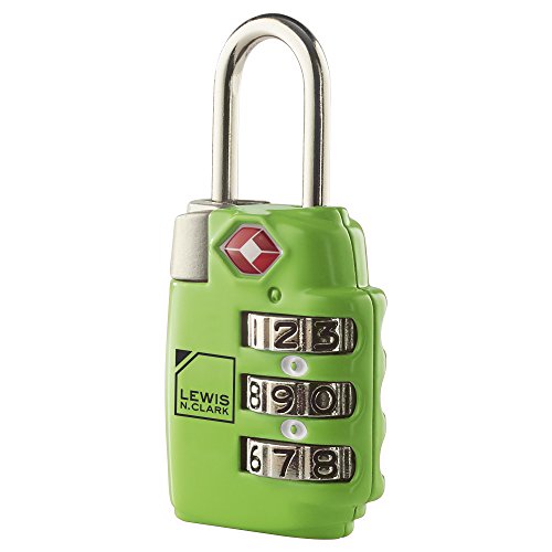 Lewis N. Clark Travel Sentry Large 3Dial Combo Lock, Green, One Size