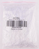 HOSL 100-Pack 6'' Clear Plastic Luggage Tag Loops